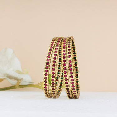 Gold Ruby Bangles Zayn Luxury Jewellery
